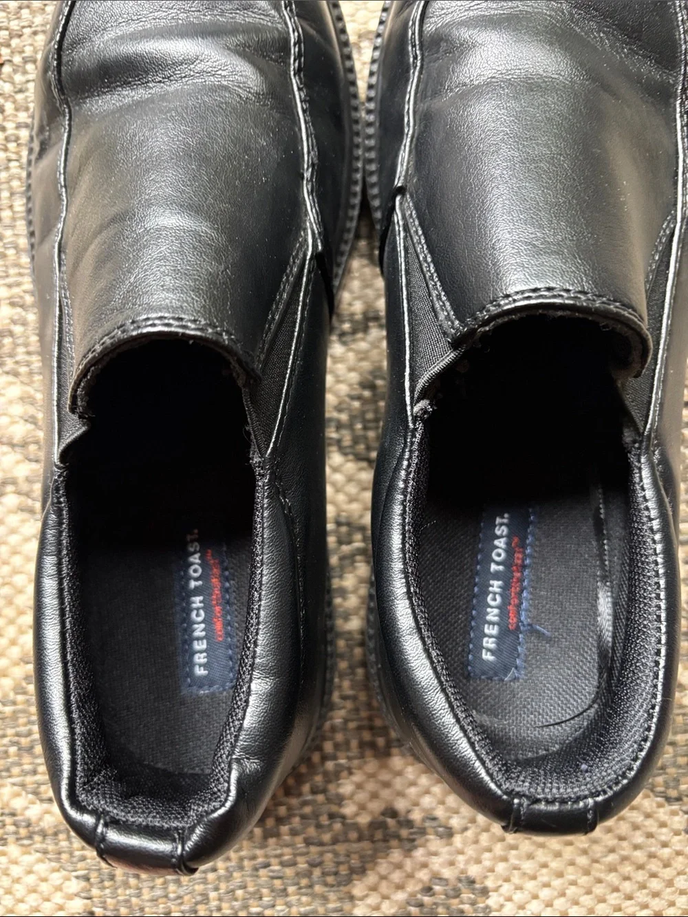 French Toast Black Slip-On School Dress Loafers